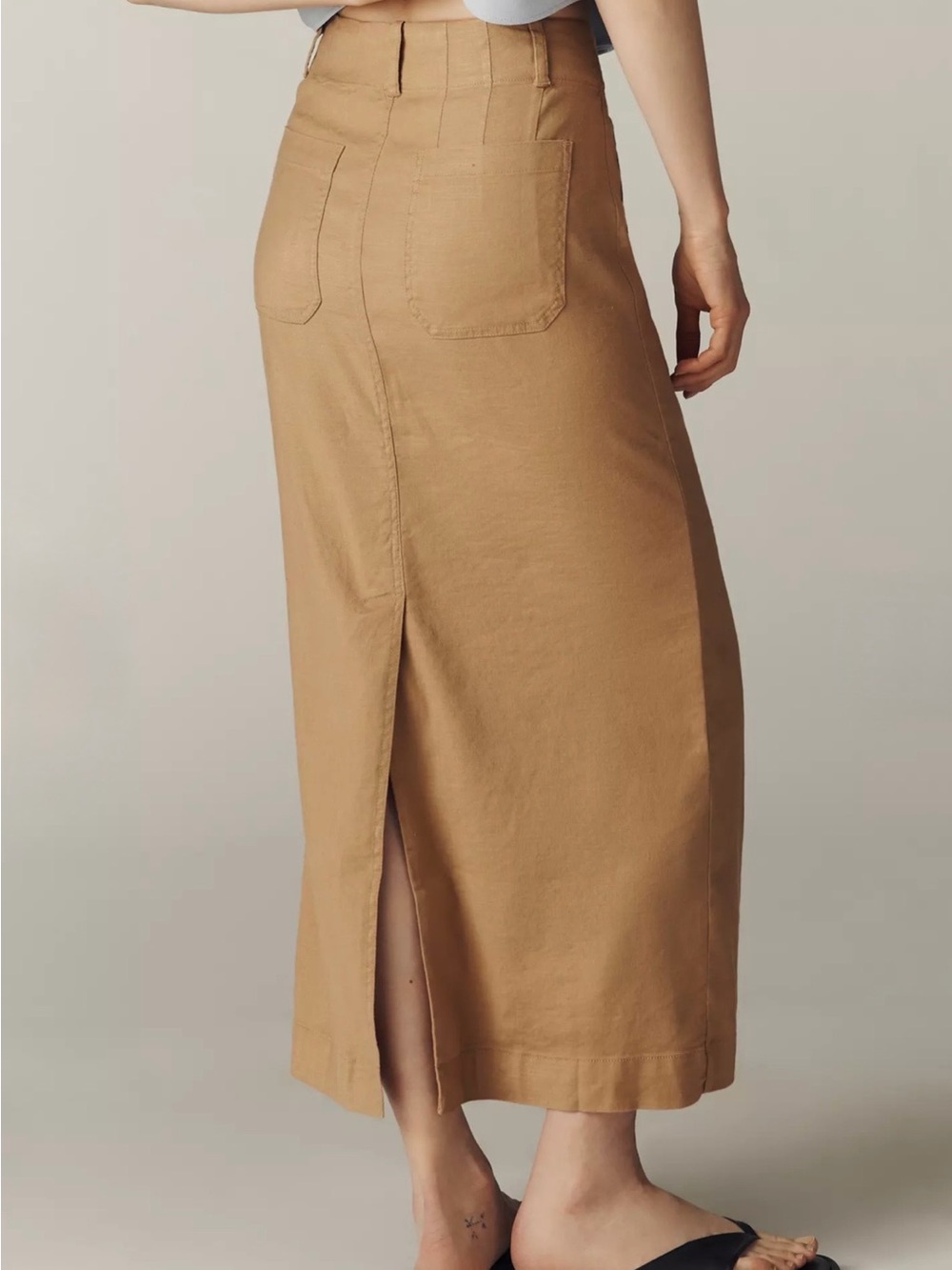 Maeve Anthropologie Colette Tan Maxi Straight Skirt, Size Medium - Picture 4 of 12